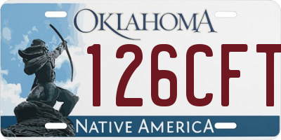 OK license plate 126CFT
