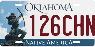 OK license plate 126CHN