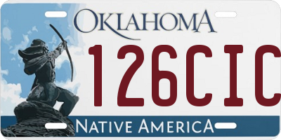 OK license plate 126CIC