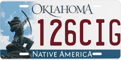 OK license plate 126CIG