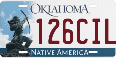 OK license plate 126CIL