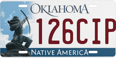 OK license plate 126CIP