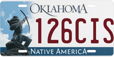 OK license plate 126CIS
