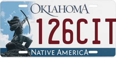 OK license plate 126CIT
