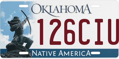 OK license plate 126CIU