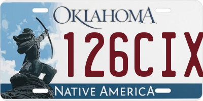 OK license plate 126CIX