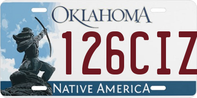OK license plate 126CIZ