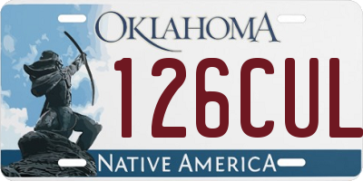 OK license plate 126CUL