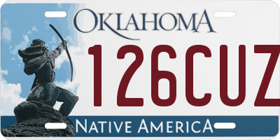 OK license plate 126CUZ