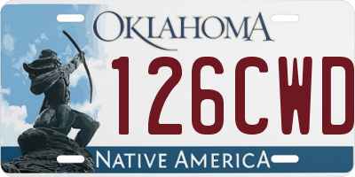OK license plate 126CWD