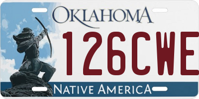 OK license plate 126CWE