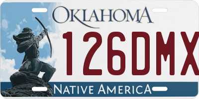 OK license plate 126DMX