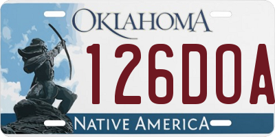 OK license plate 126DOA