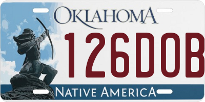 OK license plate 126DOB