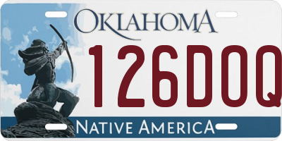OK license plate 126DOQ