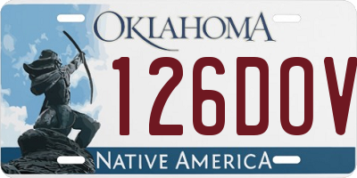 OK license plate 126DOV