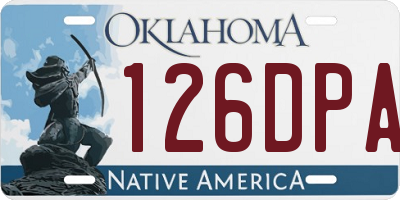 OK license plate 126DPA
