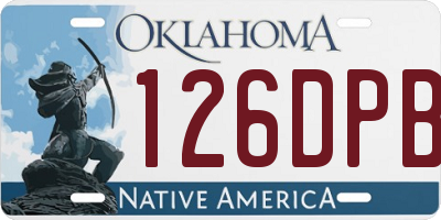 OK license plate 126DPB