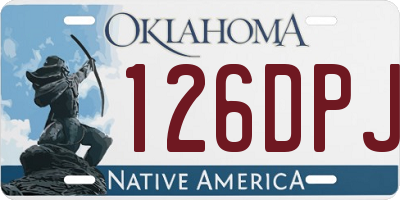OK license plate 126DPJ