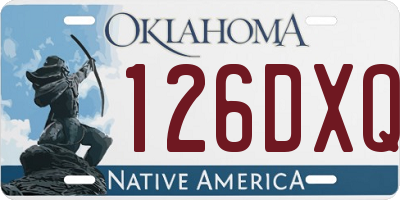 OK license plate 126DXQ