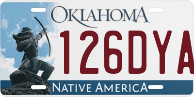 OK license plate 126DYA