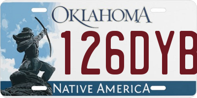 OK license plate 126DYB
