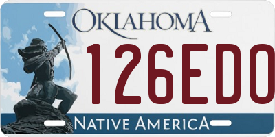 OK license plate 126EDO