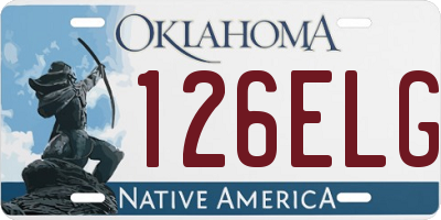 OK license plate 126ELG