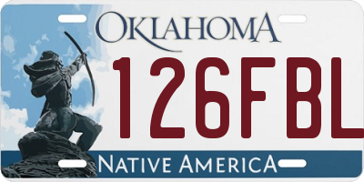 OK license plate 126FBL
