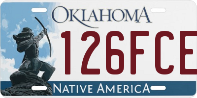 OK license plate 126FCE