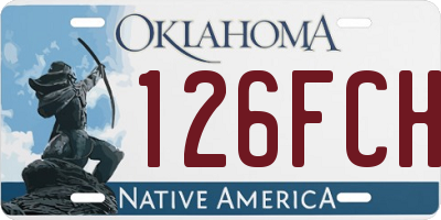 OK license plate 126FCH