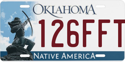 OK license plate 126FFT