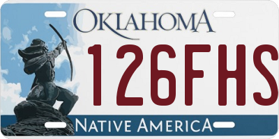 OK license plate 126FHS