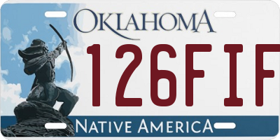 OK license plate 126FIF