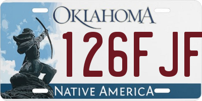 OK license plate 126FJF