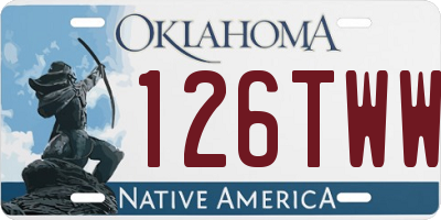 OK license plate 126TWW