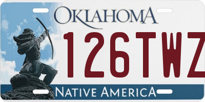 OK license plate 126TWZ