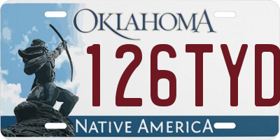 OK license plate 126TYD