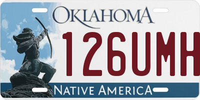 OK license plate 126UMH