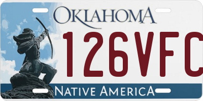 OK license plate 126VFC