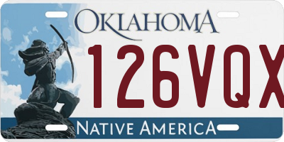 OK license plate 126VQX