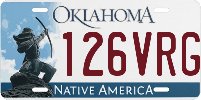 OK license plate 126VRG