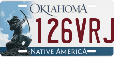 OK license plate 126VRJ