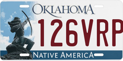 OK license plate 126VRP