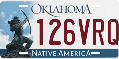 OK license plate 126VRQ