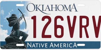 OK license plate 126VRV
