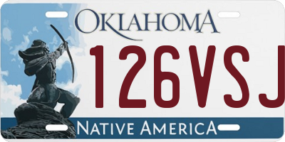 OK license plate 126VSJ