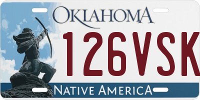 OK license plate 126VSK