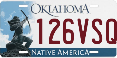 OK license plate 126VSQ