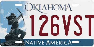 OK license plate 126VST